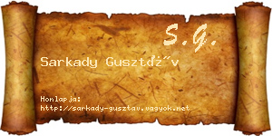 Sarkady Gusztáv névjegykártya